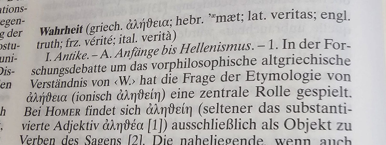 Die Wahrheit über die Wahrheit